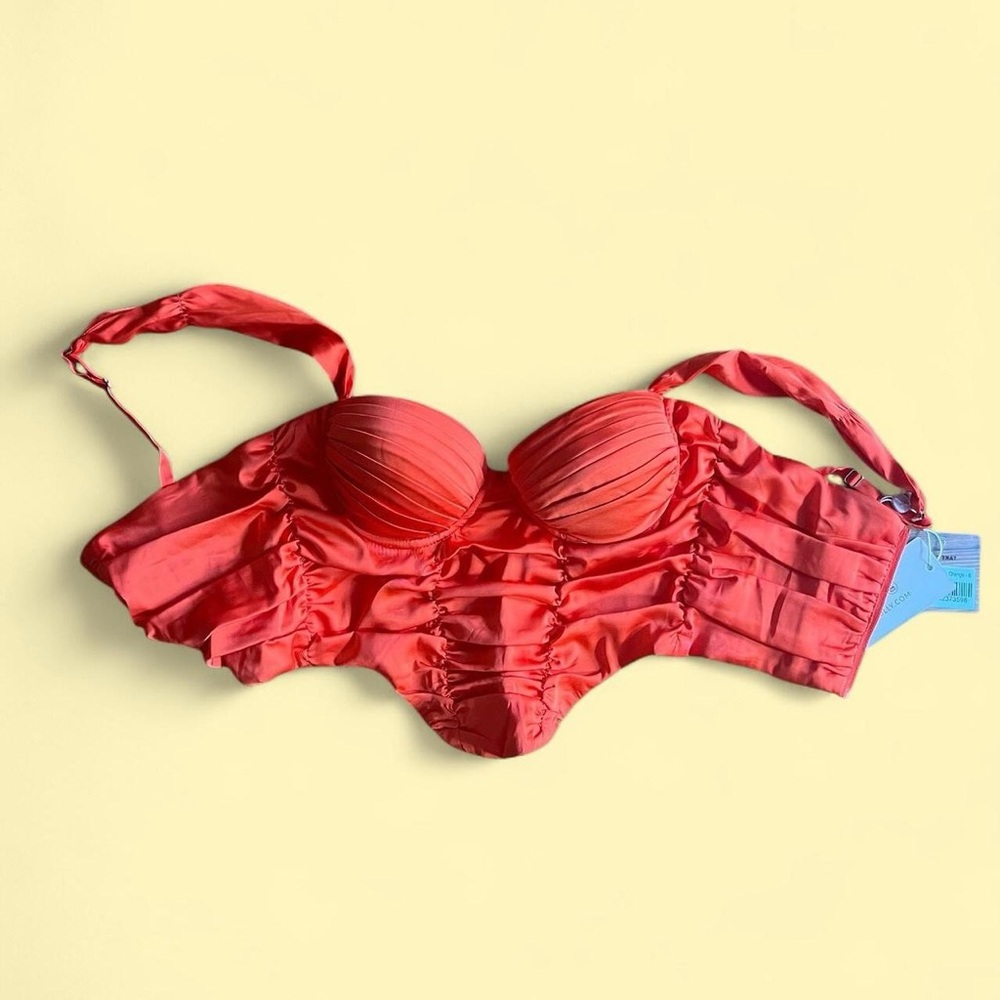 Oh Polly Red Bra with Underwire Support and Adjustable Straps